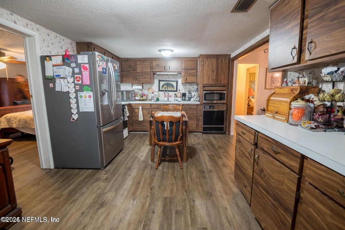 Interior, Kitchen, Wood Texture Flooring