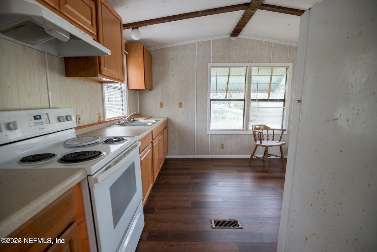 Interior, Kitchen, Wooden Beams, Wood Texture Flooring