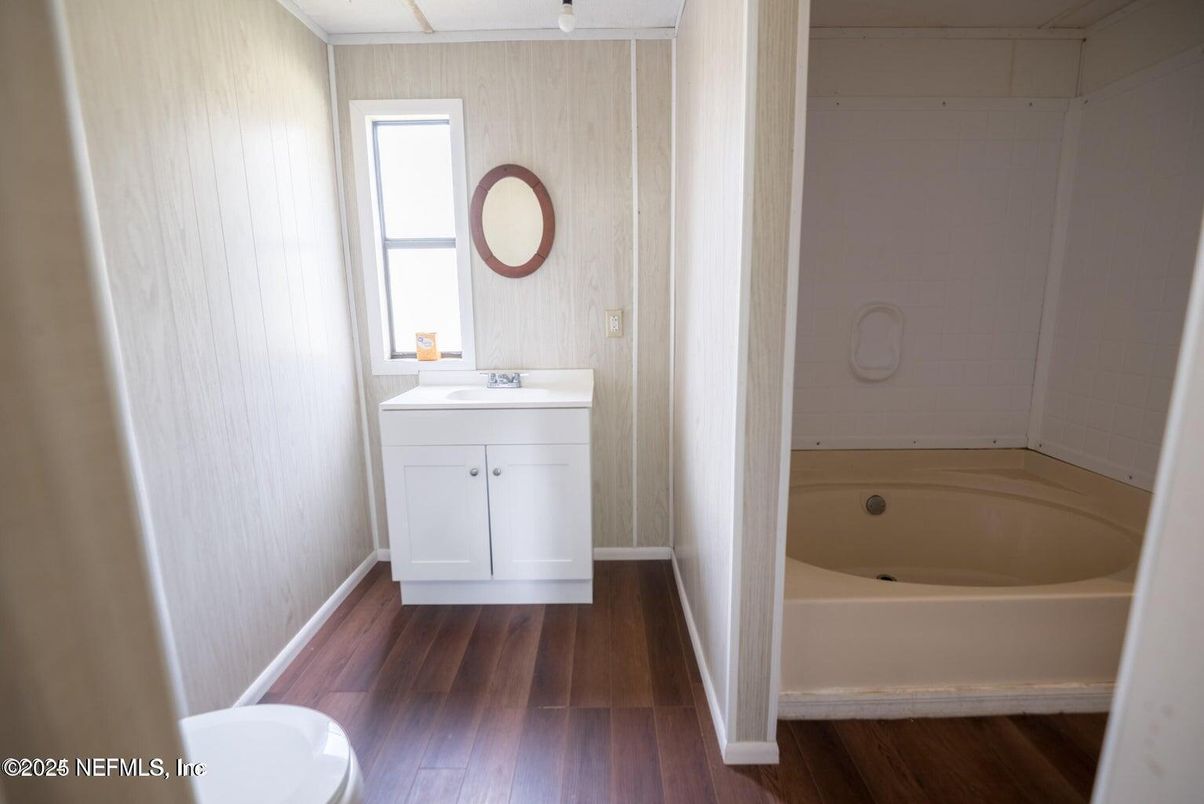 Bathroom, Interior, Wood Texture Flooring