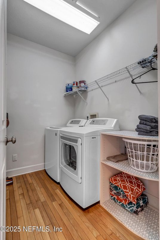 Interior, Washer, Wood Texture Flooring