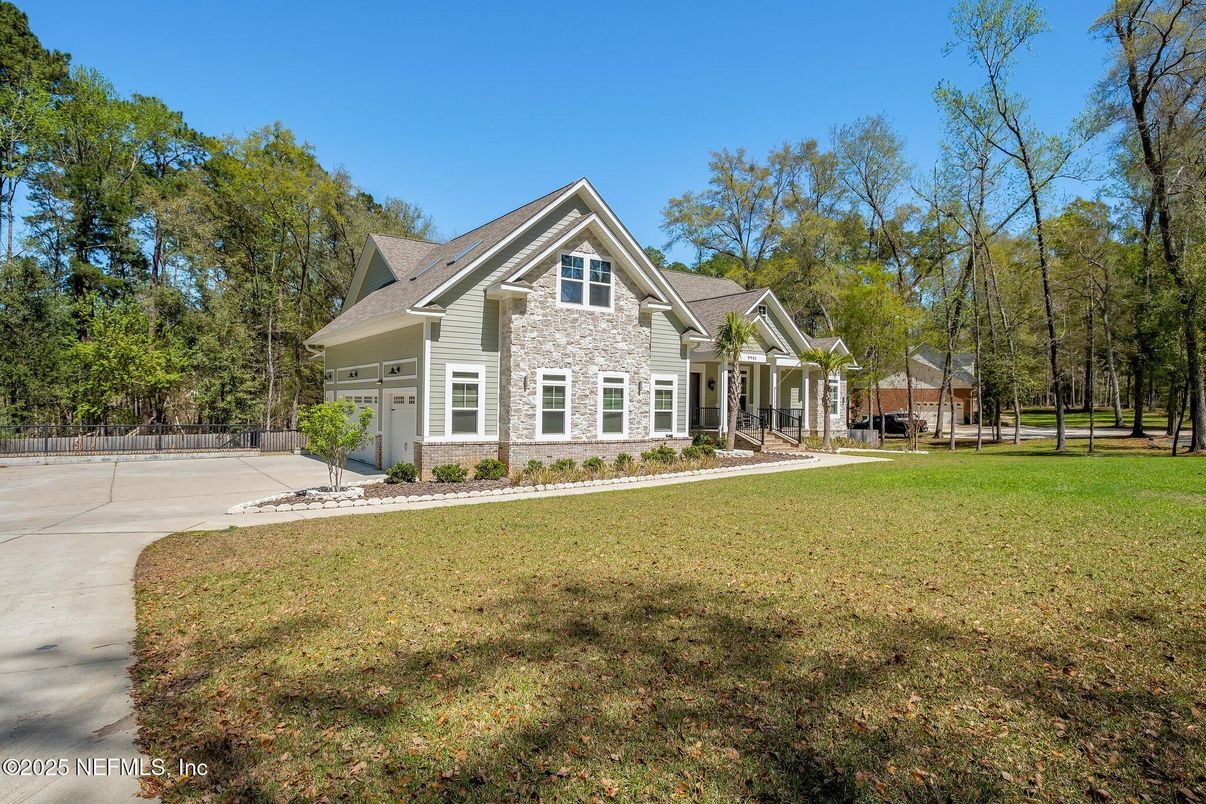 Attached, Backyard, Exterior, Facade, Farmhouse