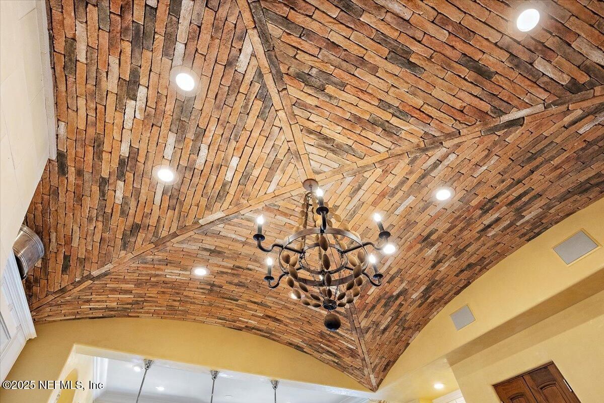 Chandelier, Interior, Wooden Ceilings