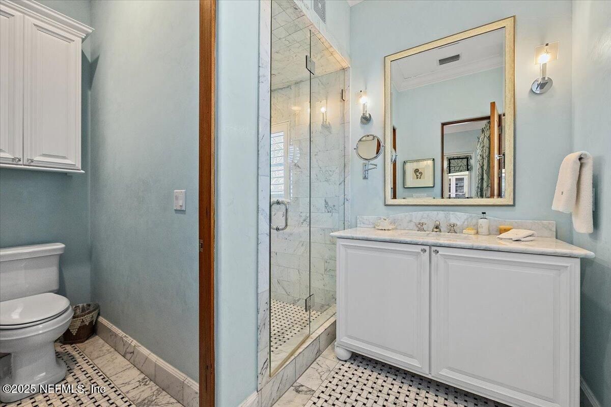 Bathroom, Glass Shower, Interior, Marble, Marble Walls