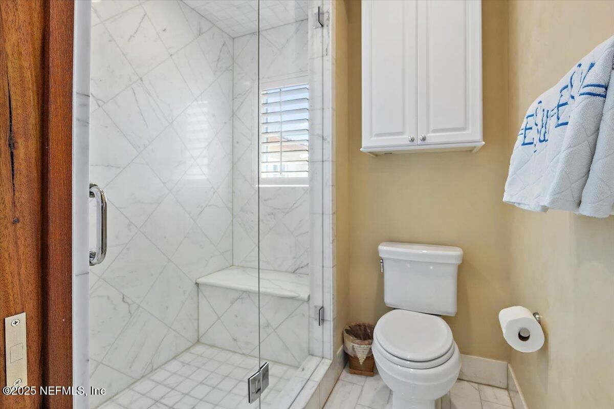 Bathroom, Glass Shower, Interior, Marble Walls