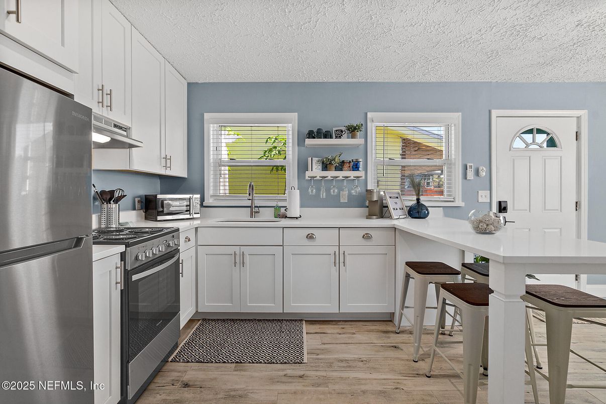 Interior, Kitchen, Wood Texture Flooring