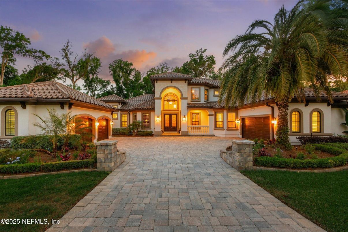 Attached, Backyard, Exterior, Facade, Mediterranean