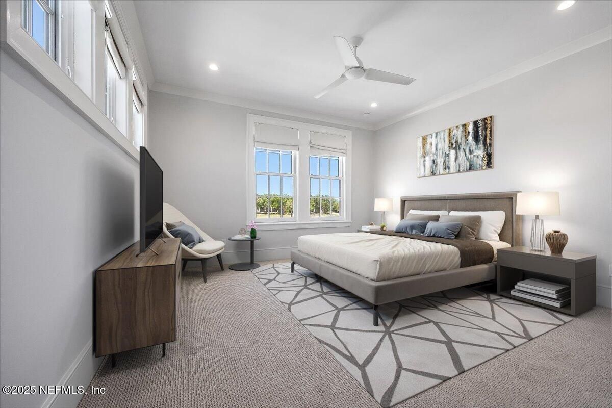 Bedroom, Interior, Recessed Lighting