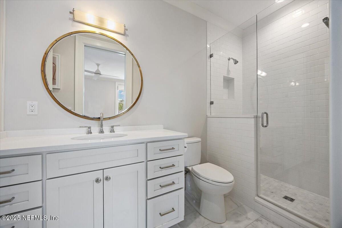 Bathroom, Glass Shower, Interior, Marble