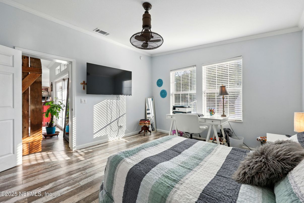 Bedroom, Home Office, Interior, Wood Texture Flooring