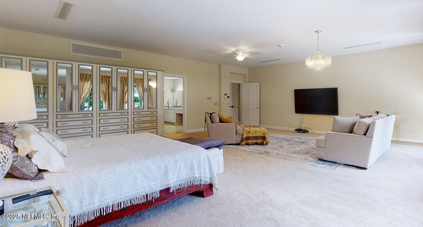 Bedroom, Chandelier, Interior