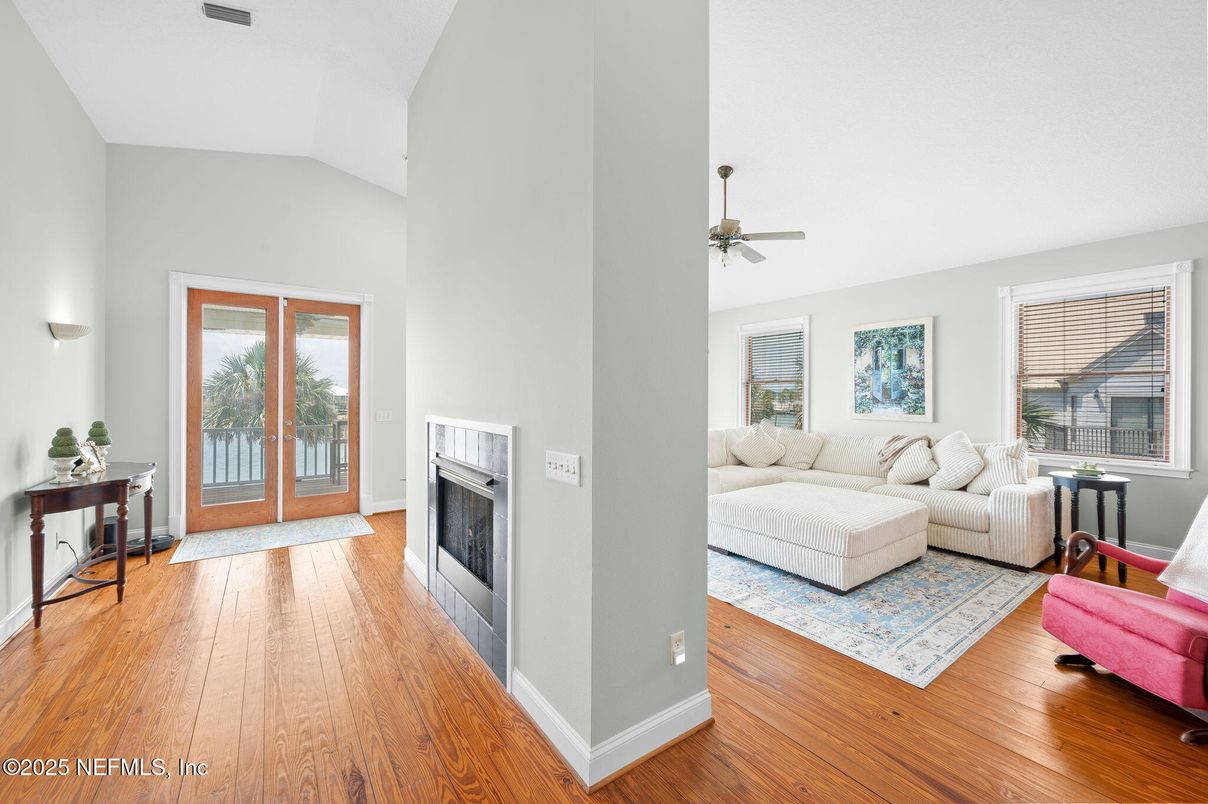 Fireplace, Interior, Living room, Wood Texture Flooring