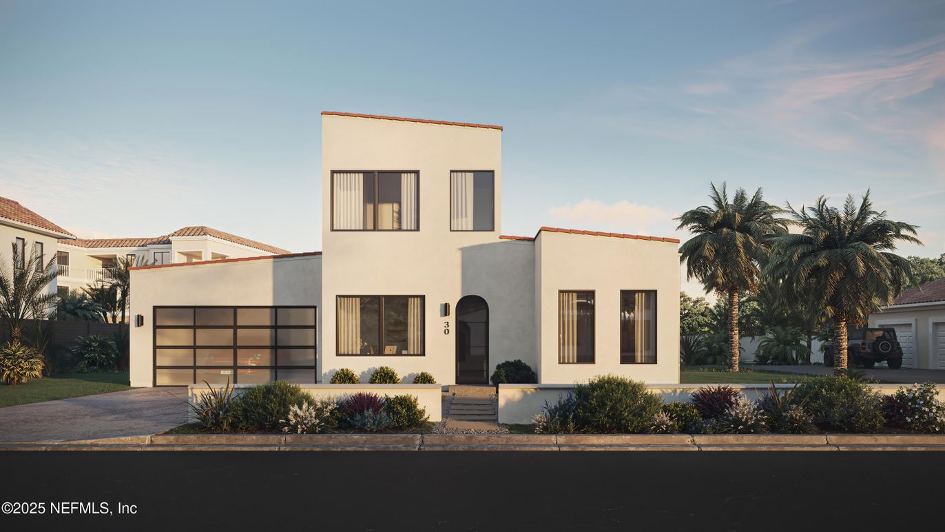 Attached, Exterior, Facade, Modern