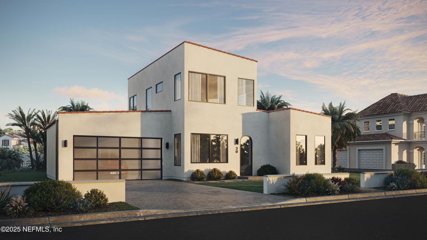 Attached, Exterior, Facade, Modern