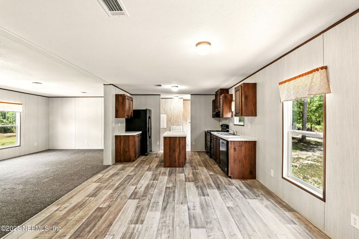 Interior, Kitchen, Wood Texture Flooring