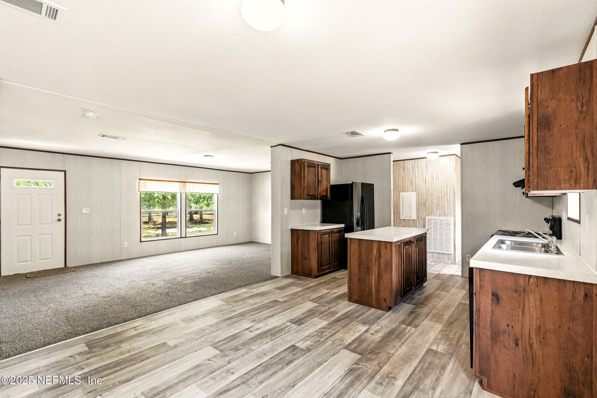 Interior, Kitchen, Wood Texture Flooring