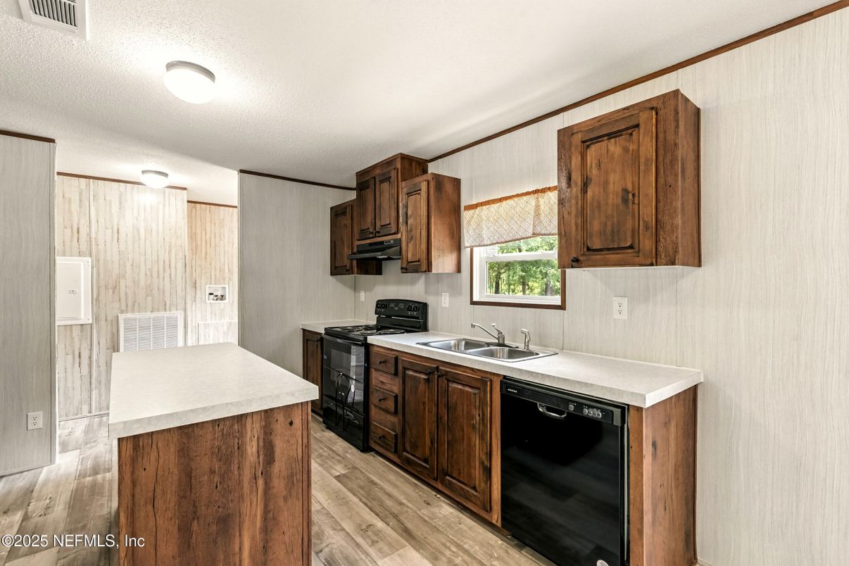Interior, Kitchen, Wood Texture Flooring