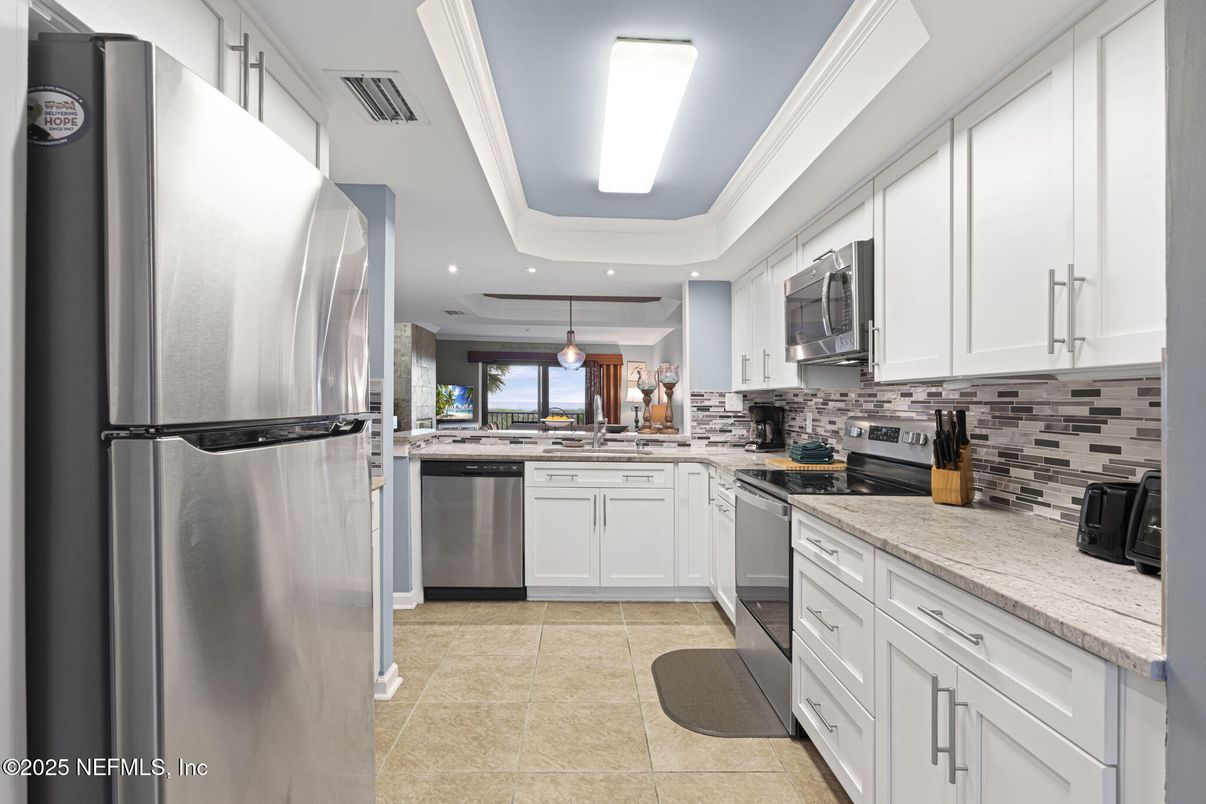Interior, Kitchen, Recessed Lighting, Stainless Steel Appliances