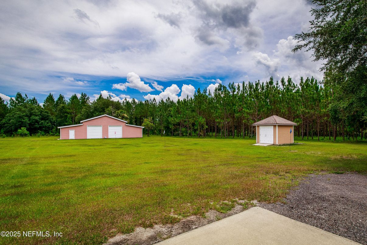 Backyard, Detached Garage, Exterior