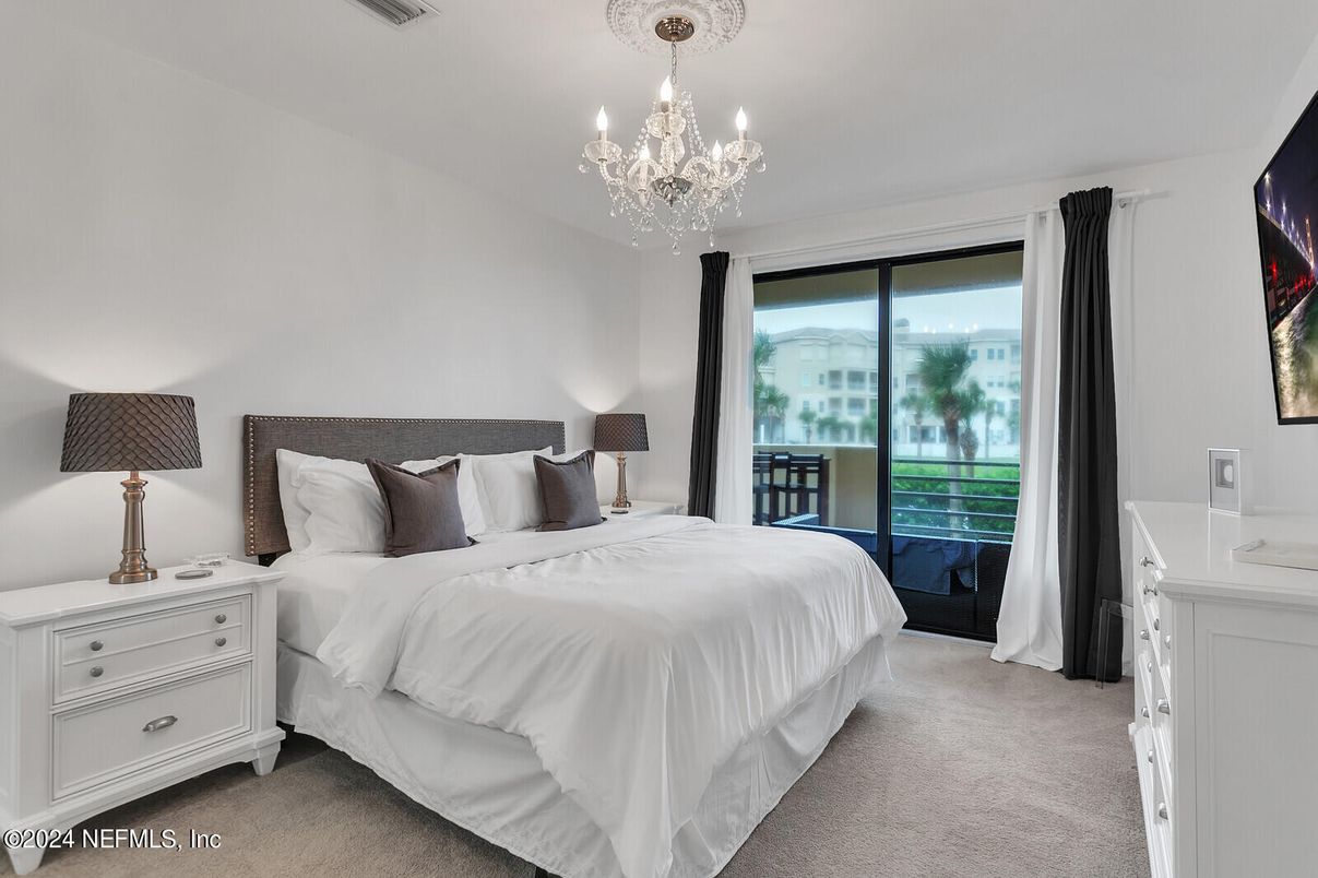 Bedroom, Chandelier, Interior