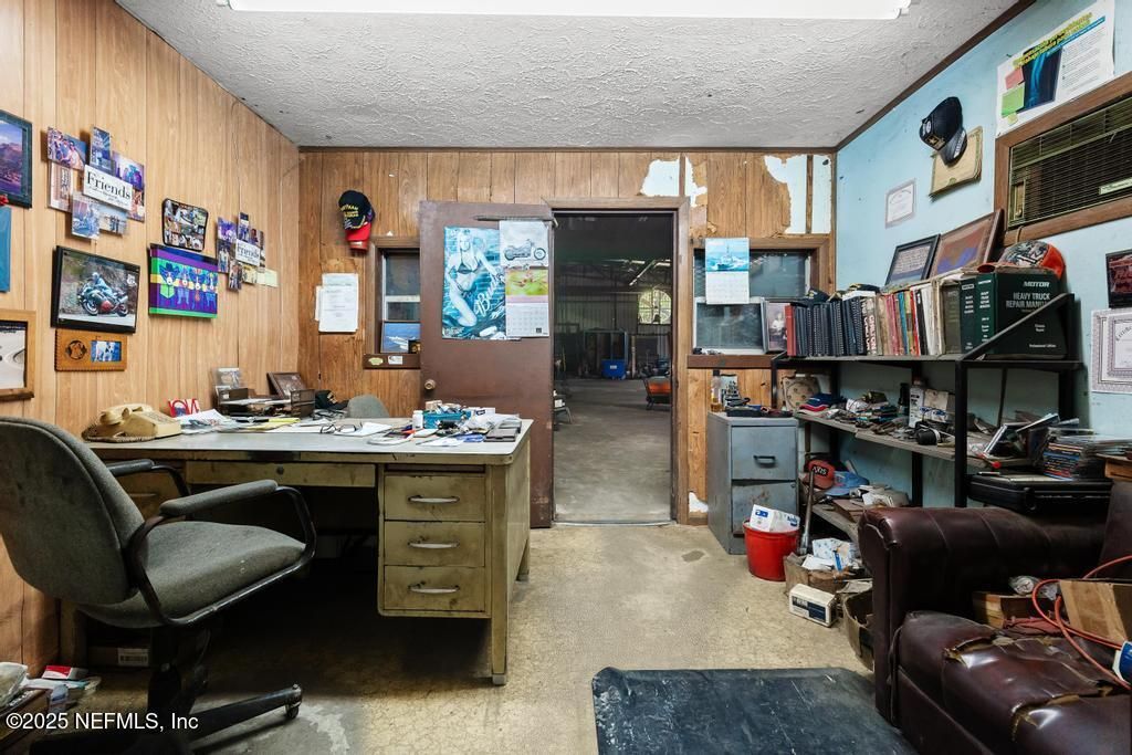Home Office, Interior, Wooden Walls