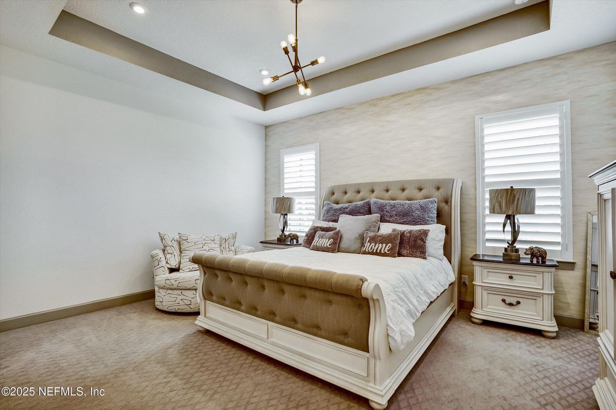Bedroom, Interior, Pendant Lights, Recessed Lighting