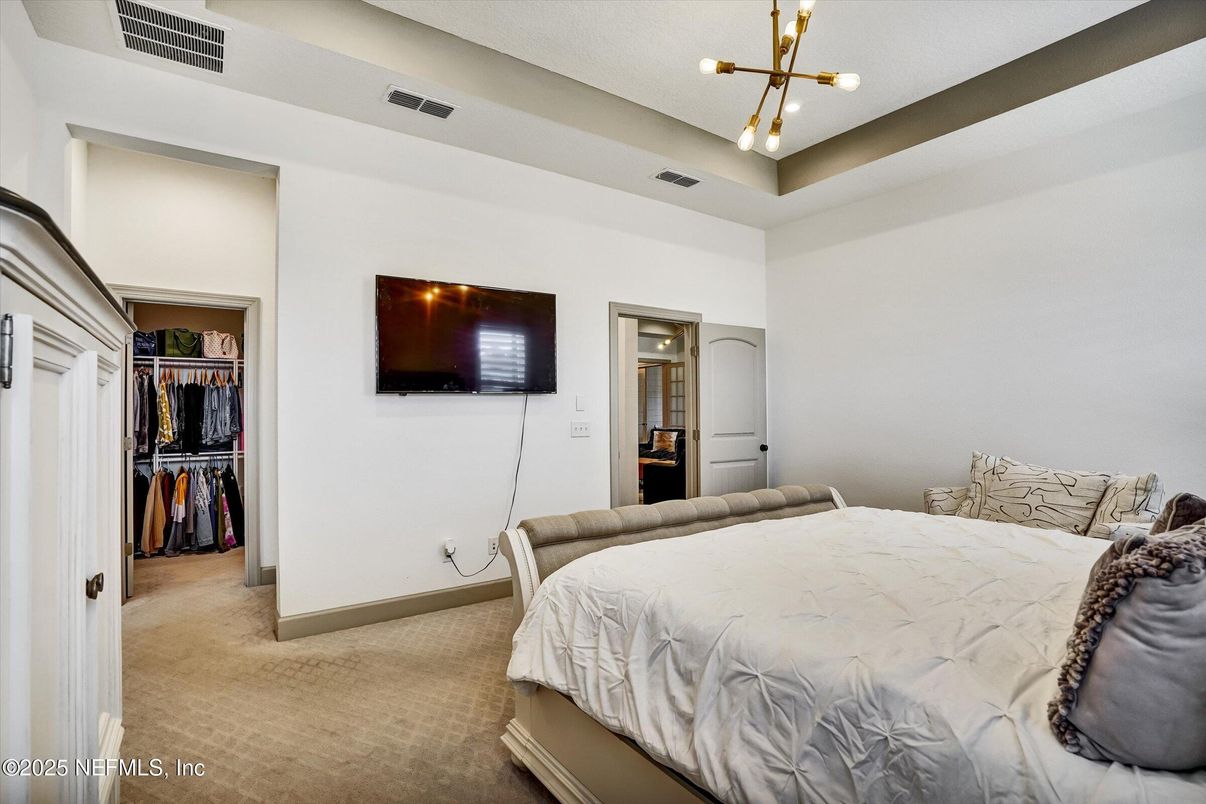 Bedroom, Interior, Pendant Lights