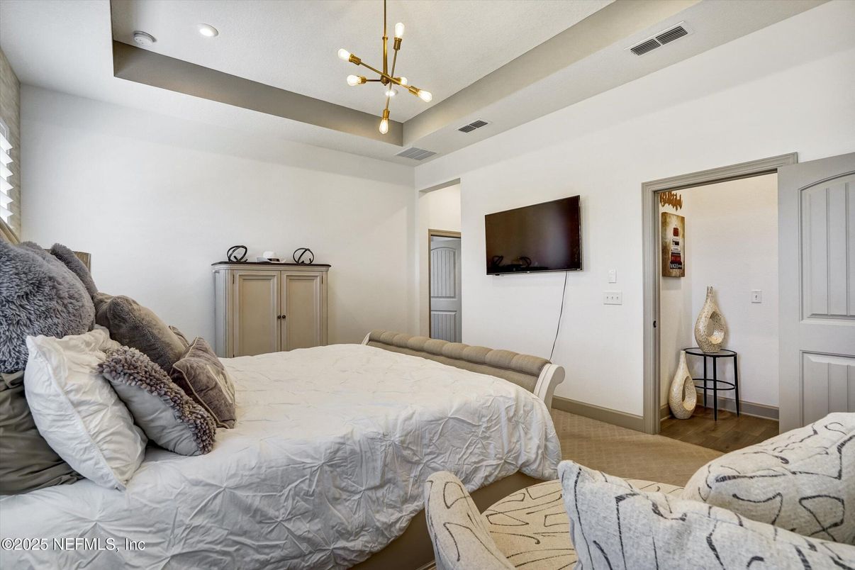 Bedroom, Interior, Pendant Lights, Recessed Lighting