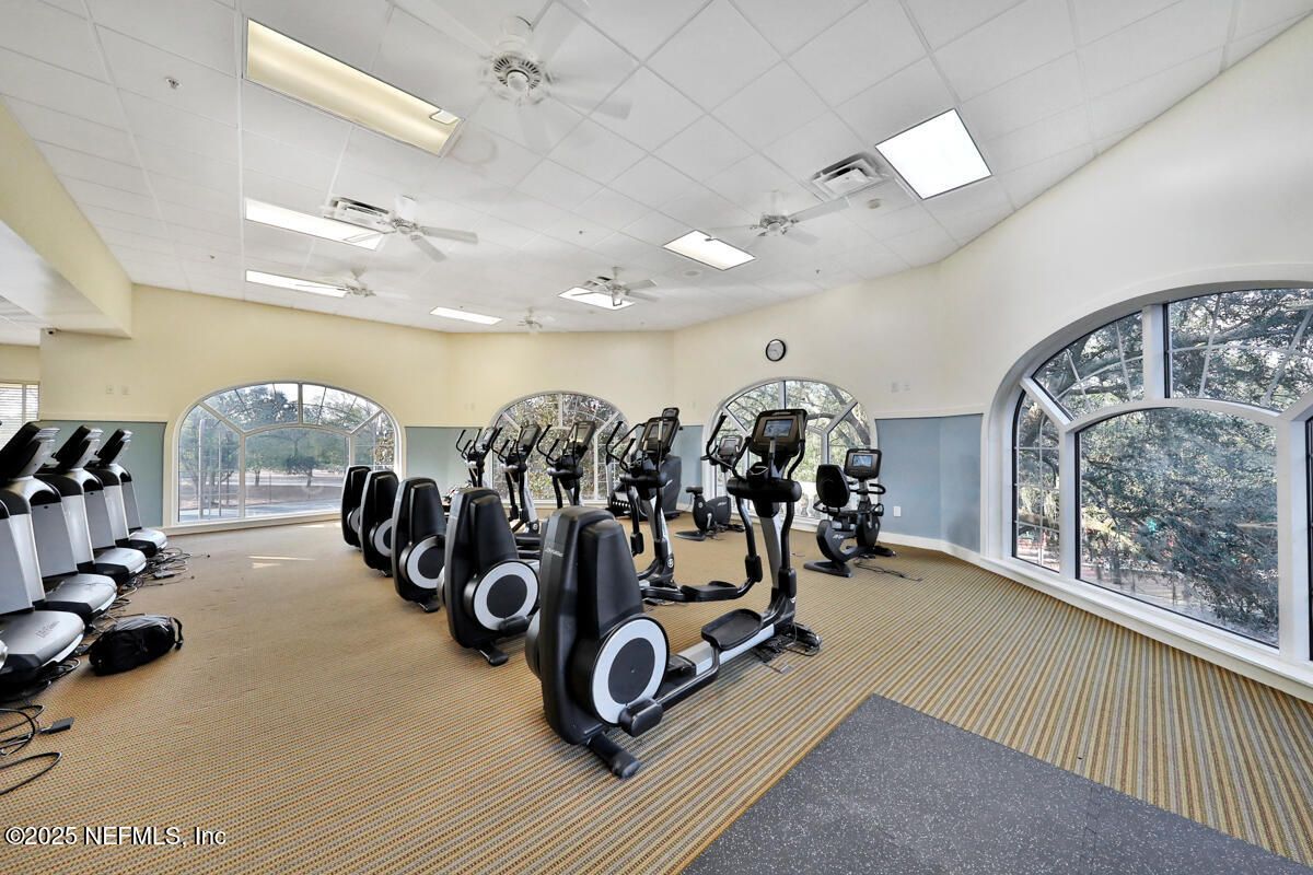 Fitness Equipment, Gym, Interior, Recessed Lighting