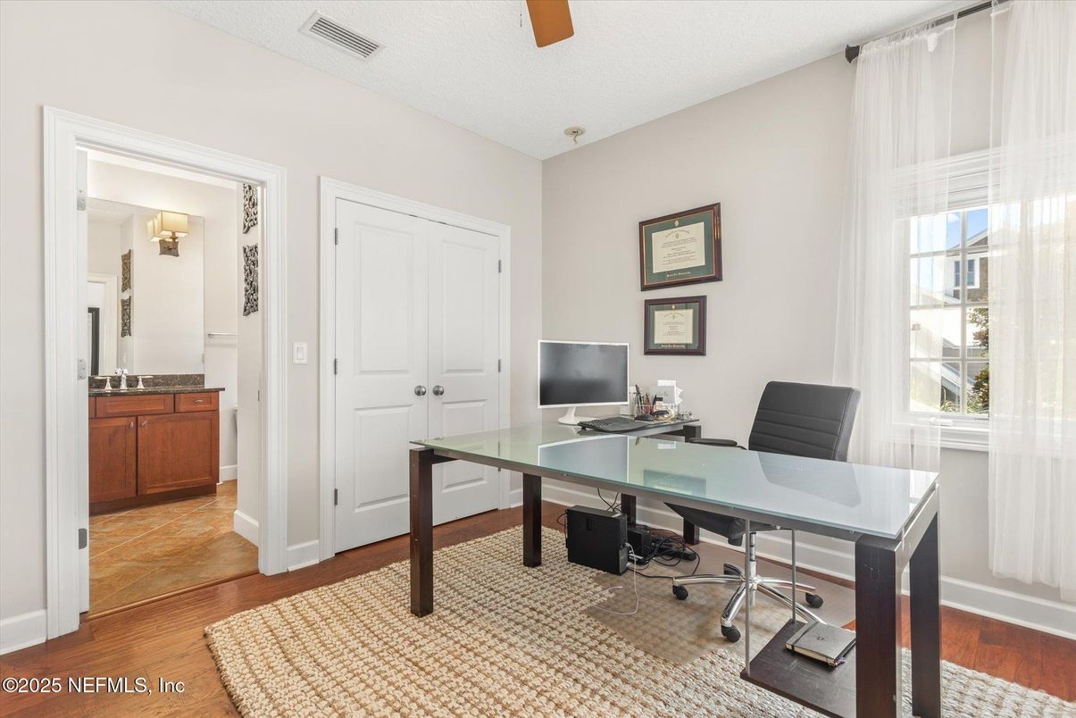 Home Office, Interior, Wood Texture Flooring