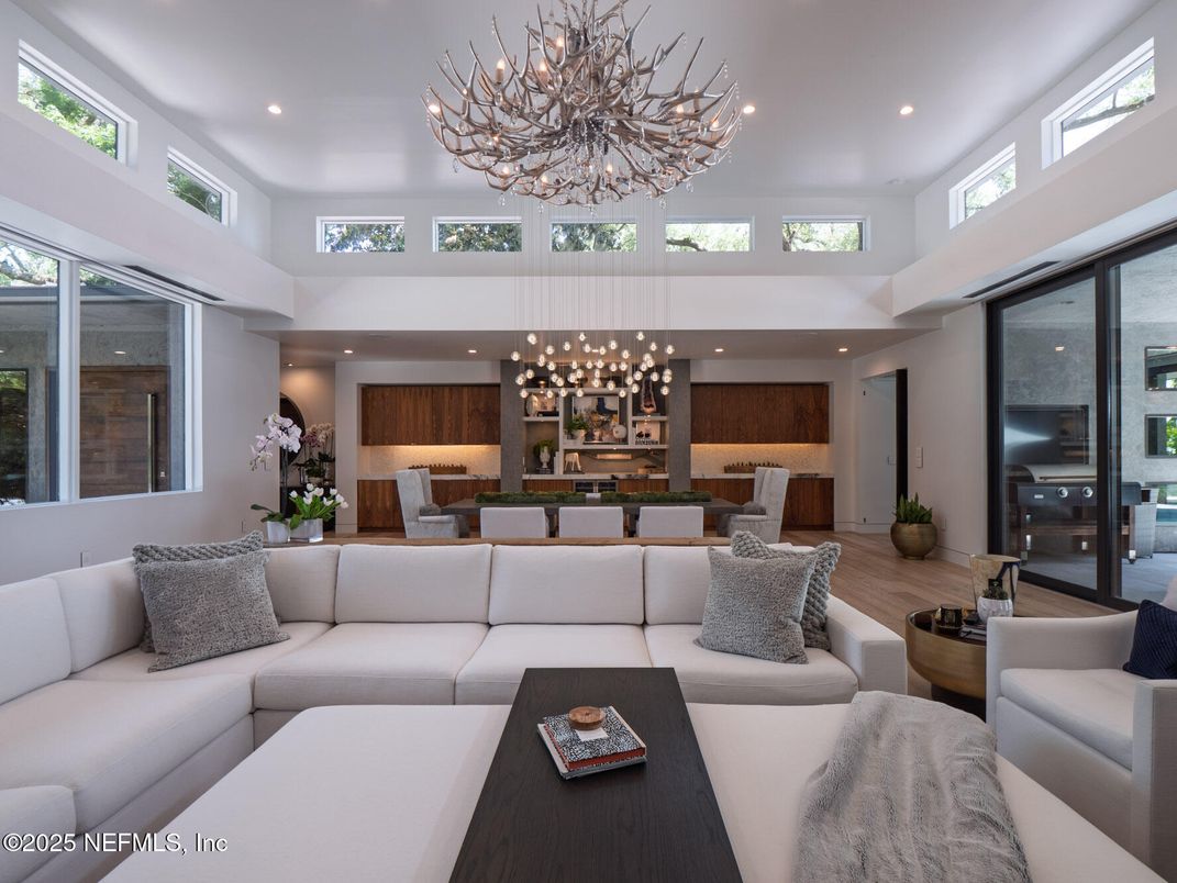 Dining room, Interior, Kitchen, Living room, Pendant Lights, Recessed Lighting, Wood Texture Flooring