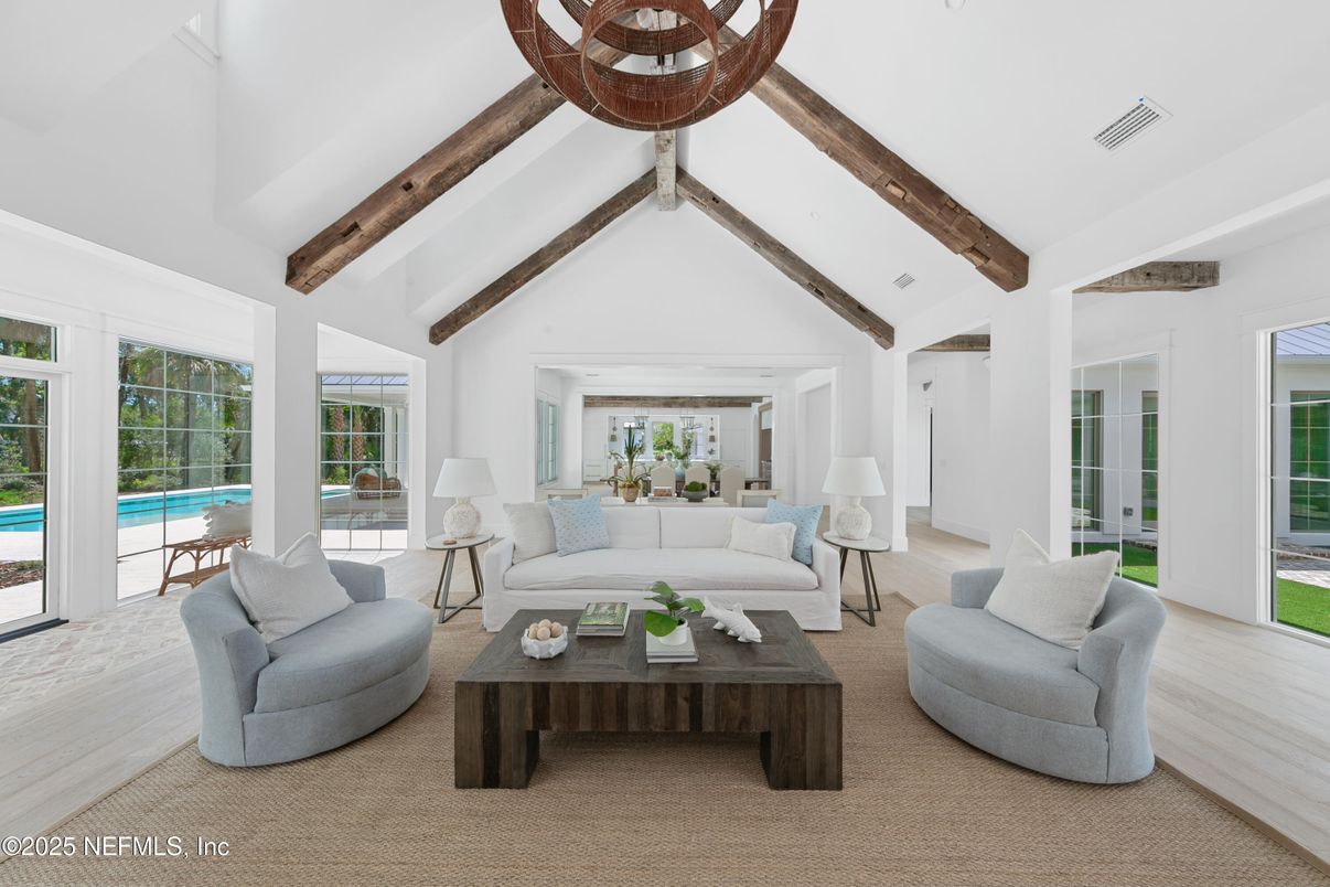 Interior, Living room, Wooden Beams, Wood Texture Flooring