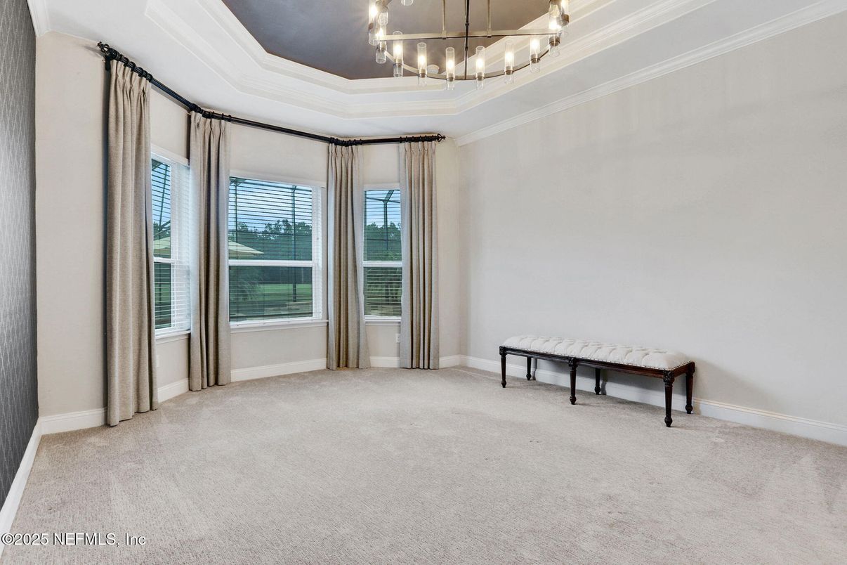 Chandelier, Empty room, Interior