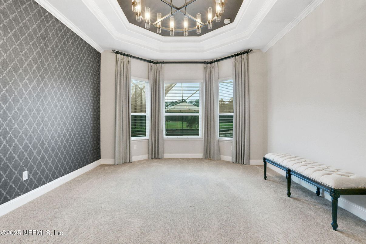 Chandelier, Empty room, Interior