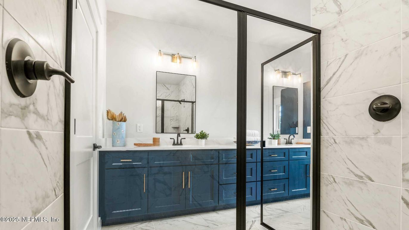 Bathroom, Dual Sink Vanities, Interior, Marble, Marble Walls