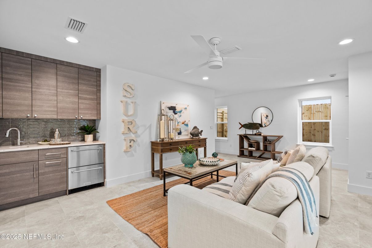 Interior, Kitchen, Living room, Recessed Lighting