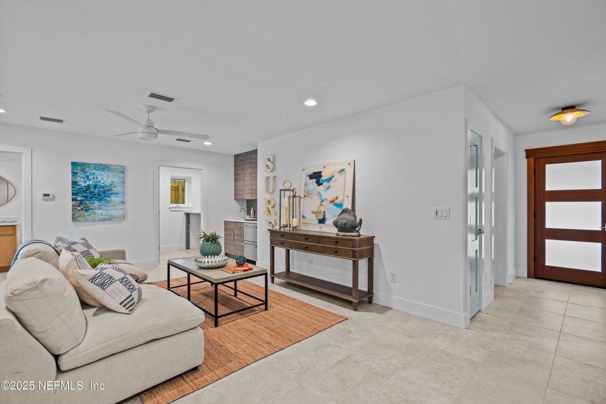 Interior, Living room, Recessed Lighting