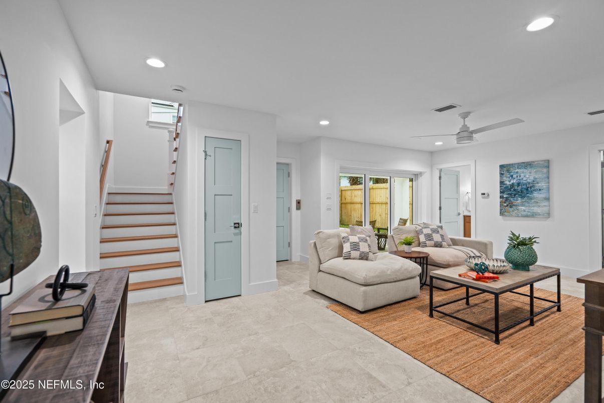 Interior, Living room, Recessed Lighting