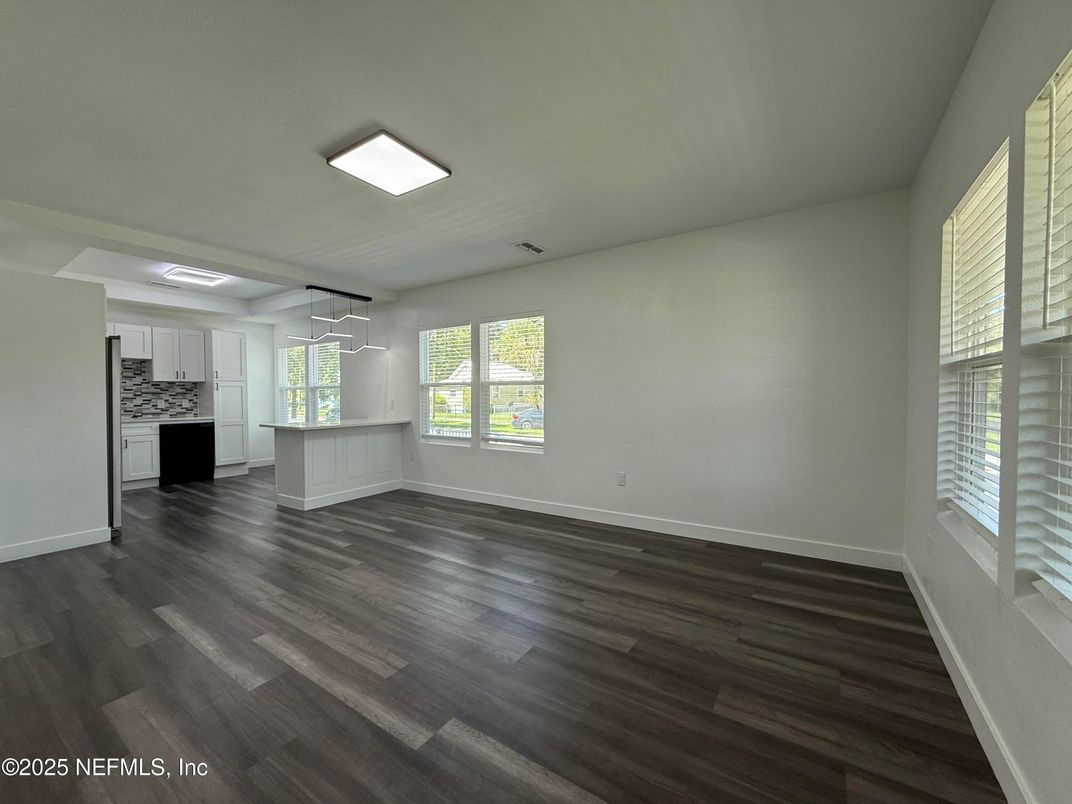 Empty room, Interior, Kitchen, Wood Texture Flooring