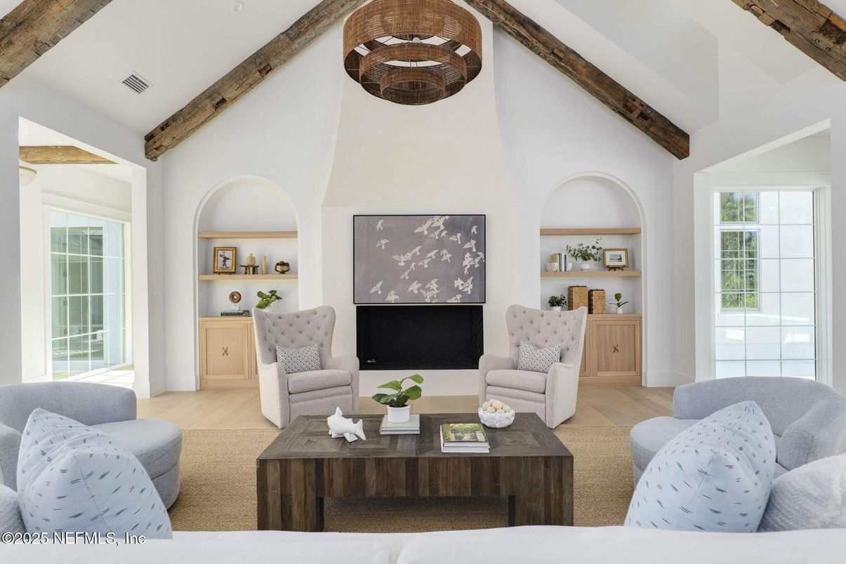 Interior, Living room, Wooden Beams, Wood Texture Flooring