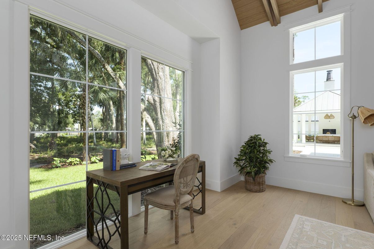 Home Office, Interior, Wooden Beams, Wooden Ceilings, Wood Texture Flooring