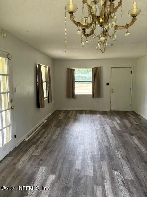 Chandelier, Empty room, Interior, Wood Texture Flooring