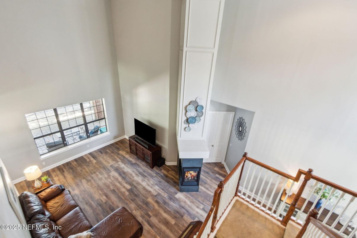 Fireplace, Interior, Wood Texture Flooring