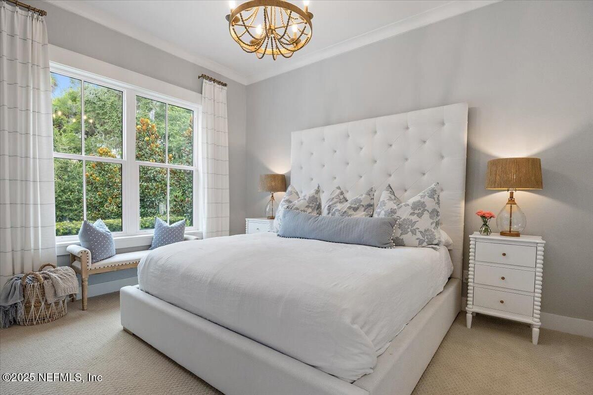 Bedroom, Chandelier, Interior