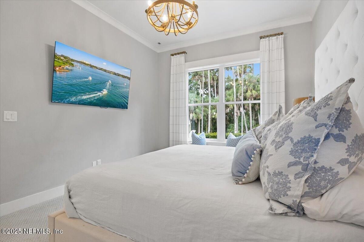Bedroom, Chandelier, Interior
