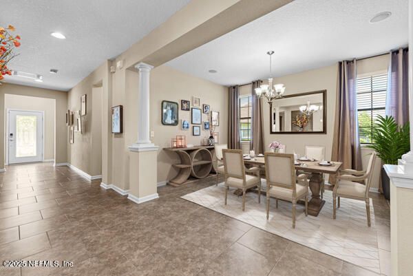 Chandelier, Dining room, Interior, Recessed Lighting