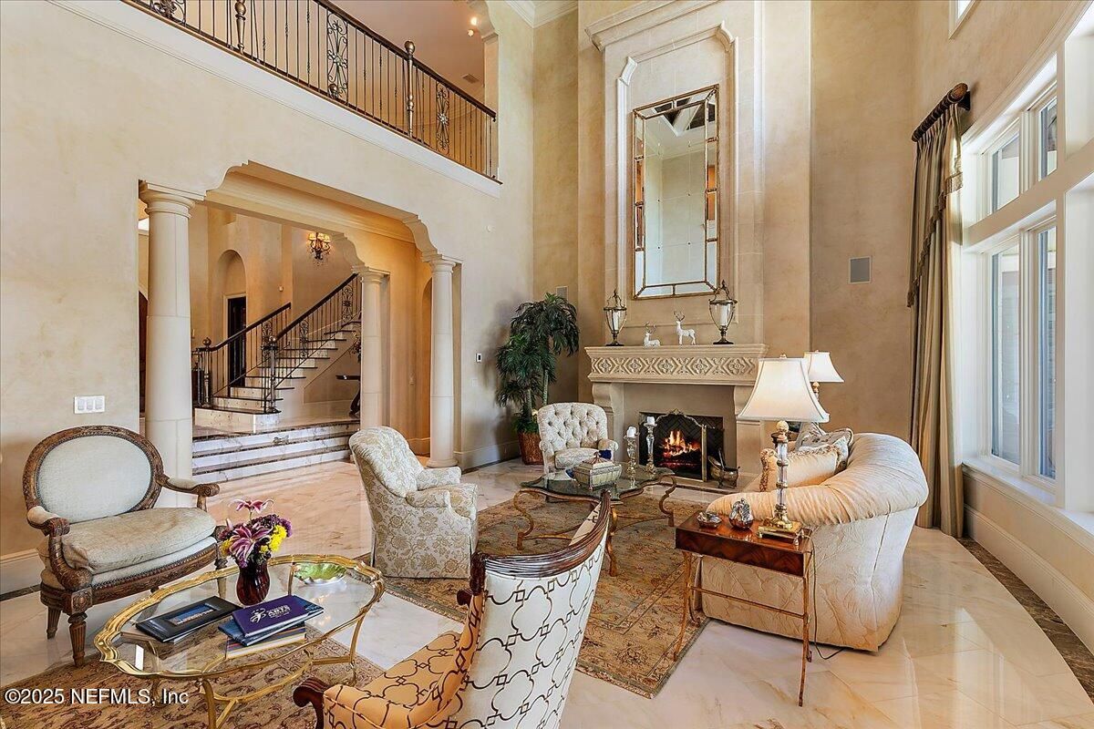 Fireplace, Interior, Living room, Recessed Lighting