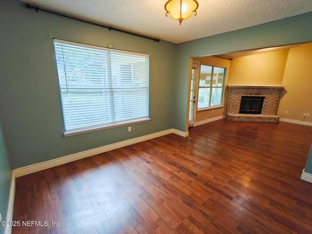 Empty room, Fireplace, Interior, Wood Texture Flooring