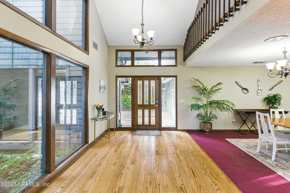 Chandelier, Interior, Wood Texture Flooring