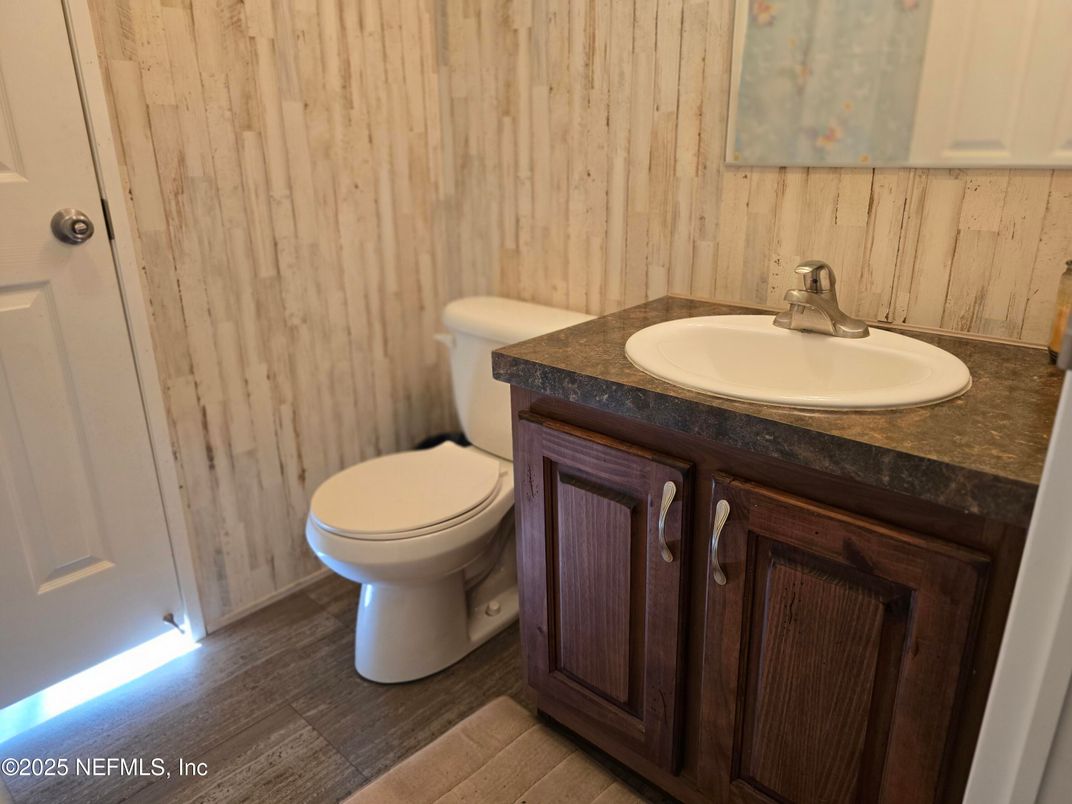 Bathroom, Interior, Wood Texture Flooring, Wooden Walls