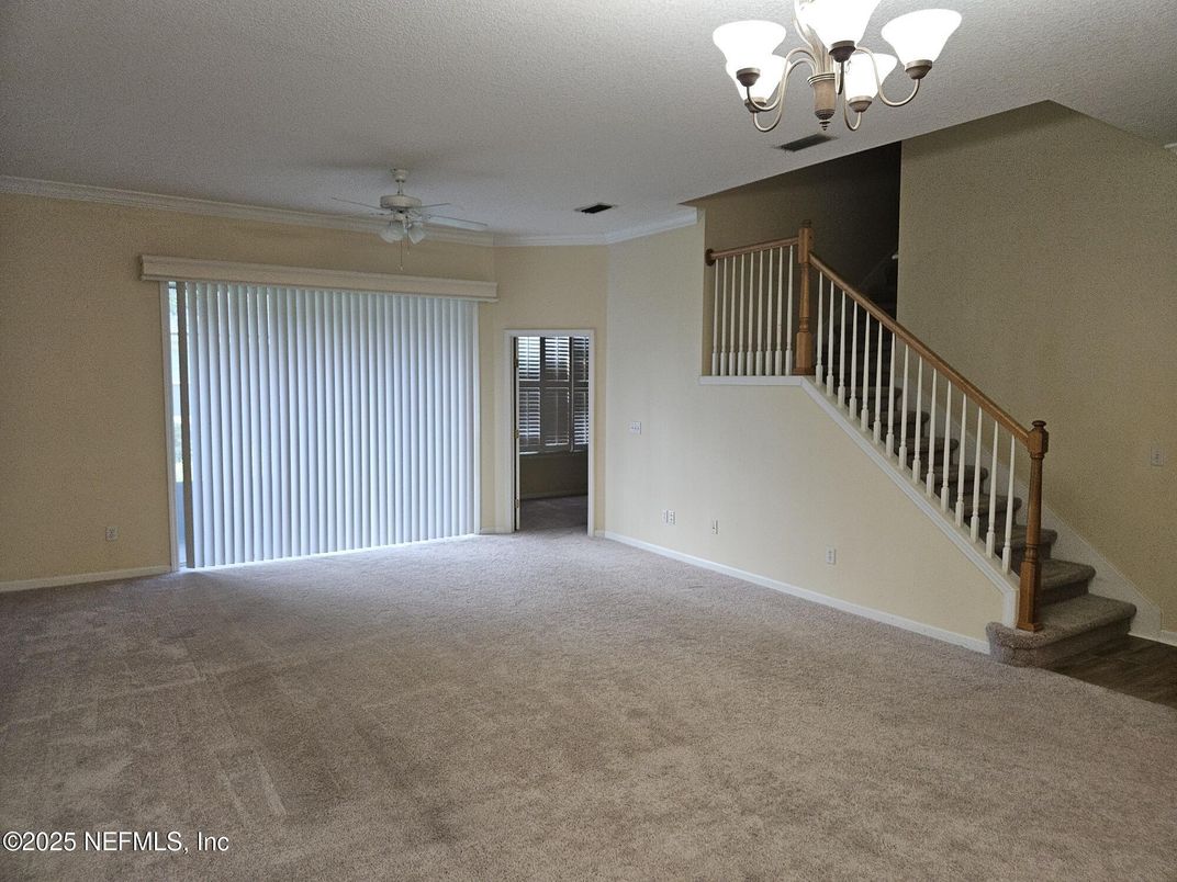 Chandelier, Empty room, Interior